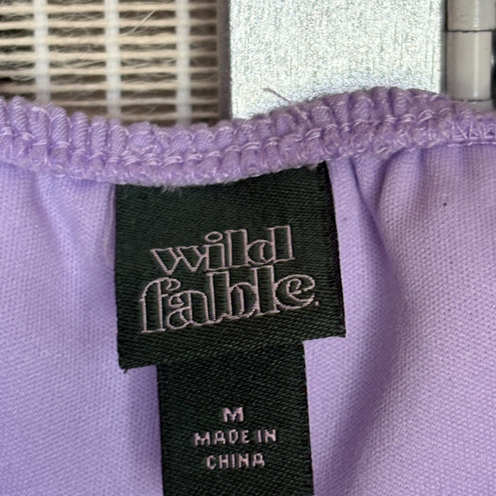 Wild Fable Purple Pleated Sundress Square Neck - Picture 6 of 7